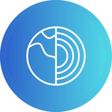 Mavi bir simgenin vektör illüstrasyonu