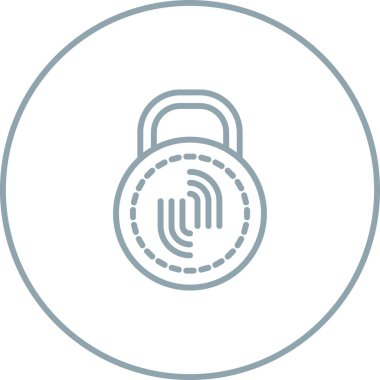 Asma kilit simgesi, basit vektör illüstrasyonu 