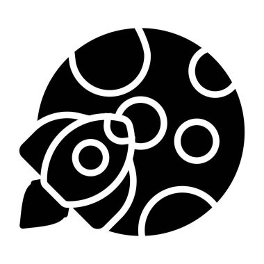 Roket web simgesi, vektör çizim