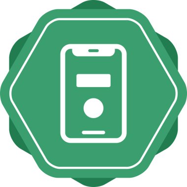 Cep telefonu. Web simgesi vektör illüstrasyonu.