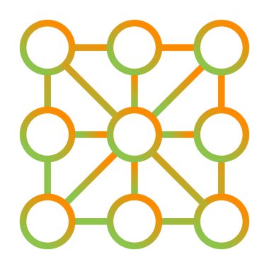 şebeke. Basit bir çizim. Beyaz arkaplanda tasarım ögeleri