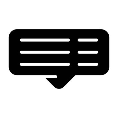 Mesaj vektör simgesi. düz vektör sembolü.