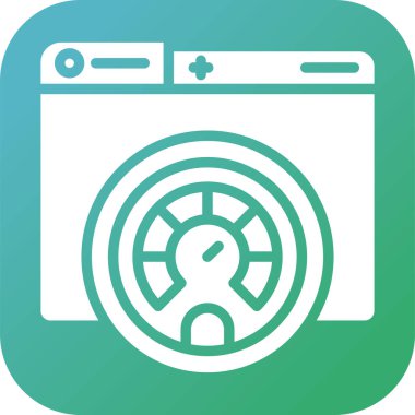 çamaşır makinesi vektör simgesinde dairesel