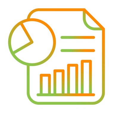 Analitik Rapor Web simgesi vektör çizimi