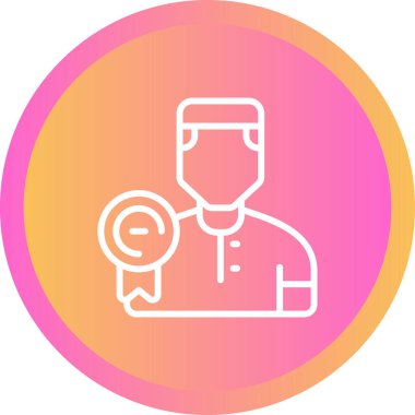 Modern b 'nin vektör çizimi tıbbi bir maskenin ikonundan yoksundur