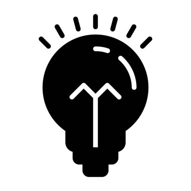 ampul fikir vektör çizim