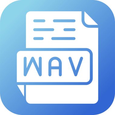 wav file format icon vector illustration