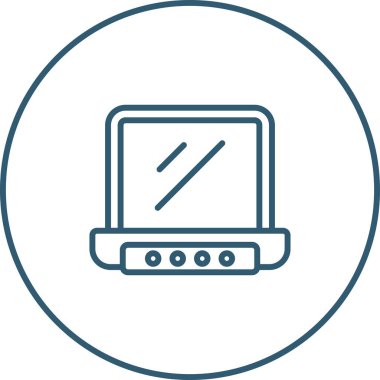 dizüstü bilgisayar simgesi, web basit illüstrasyon