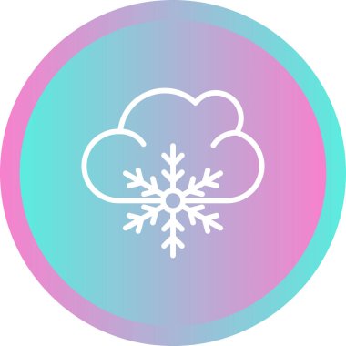 Kar. Web simgesi basit illüstrasyon