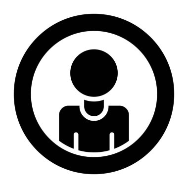 Bir insan avatar vektör simgesi ile adam