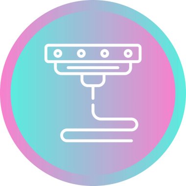 3d yazıcı simgesi basit illüstrasyon