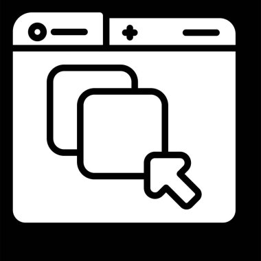 Tarayıcı. Web simgesi basit illüstrasyon