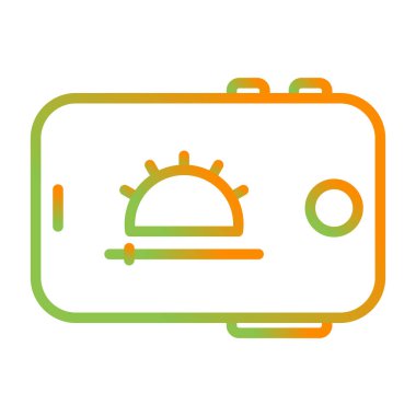 yemek dağıtım renk çizgisi simgesi.