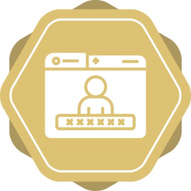 Kullanıcı simgesi olan dizüstü bilgisayar. vektör illüstrasyonu.