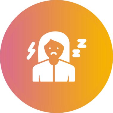 Üzgün yüzlü bir kadının vektör çizimi