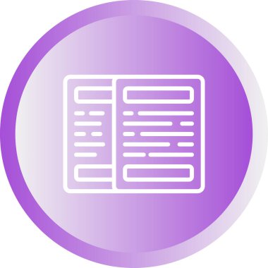 Kitap. Web simgesi basit illüstrasyon