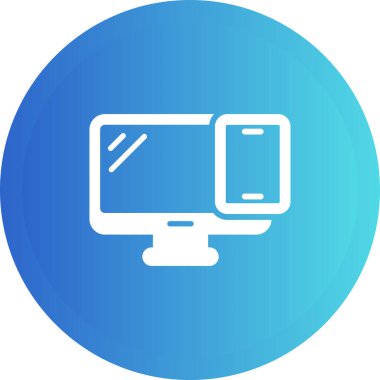 Monitör. Web simgesi basit illüstrasyon