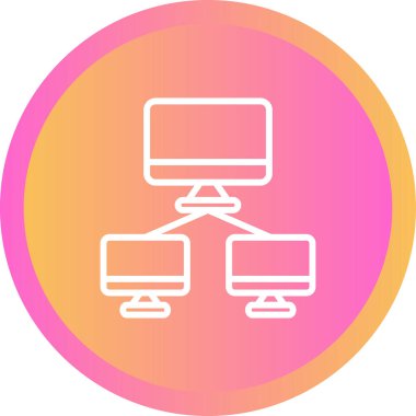 Bilgisayar monitörü simgesi. vektör illüstrasyonu