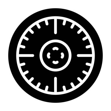 Saatin vektör illüstrasyon simgesi