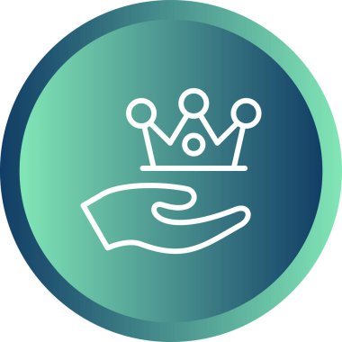 Bir taç simgesinin vektör illüstrasyonu