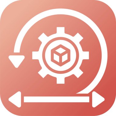 Dişli, dişli vektör illüstrasyon simgesi