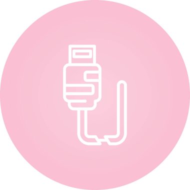 Kırık Kablo ağ simgesi vektör illüstrasyonu