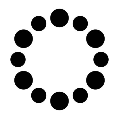 siyah ve beyaz yuvarlak simge