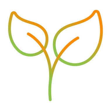 Yaprak. Web simgesi basit illüstrasyon