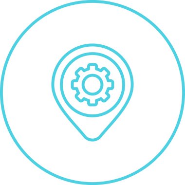 konum simgesi vektör illüstrasyonu