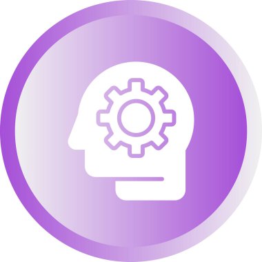 Beyin. Web simgesi basit illüstrasyon