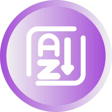 Bir harf simgesinin vektör illüstrasyonu