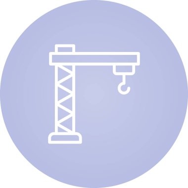 İnşaat vinç simge vektör çizim