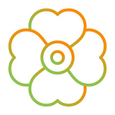 Çiçek. Web simgesi basit illüstrasyon