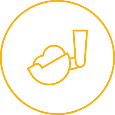 Tek bir yiyecek simgesinin vektör illüstrasyonu