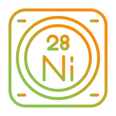 Nikel kimyasal element simgesi, basit satır biçimi