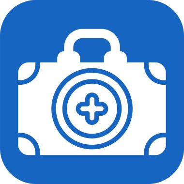 Mavi bir simgenin vektör illüstrasyonu