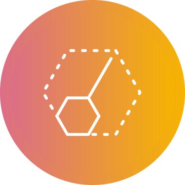 Benzersiz molekül vektör simgesi