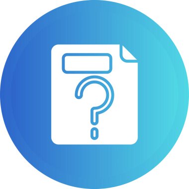 soru işareti simgesi, düz tasarım