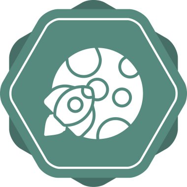 Roket web simgesi, vektör çizim