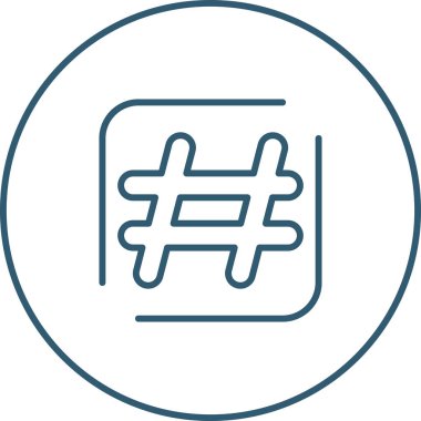 hashtag simgesi vektör illüstrasyonu