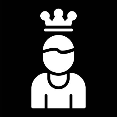 Taçlı bir adamın vektör çizimi