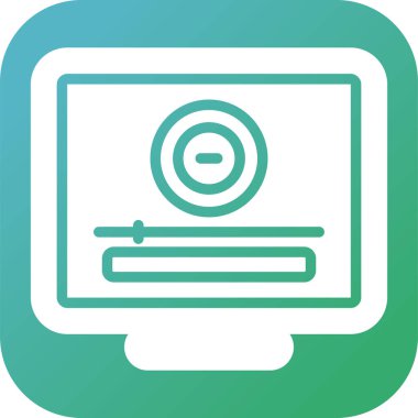 Masaüstü Bilgisayar Web simgesi vektör çizimi