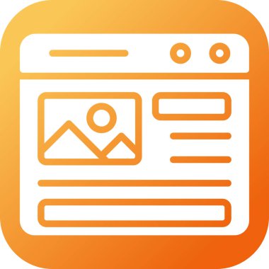 Web Tasarım Web ikonu vektör çizimi