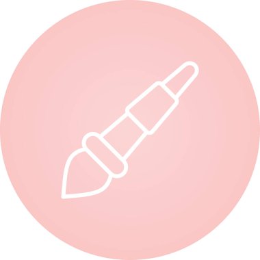 Boya fırçası web simgesi, vektör illüstrasyonu