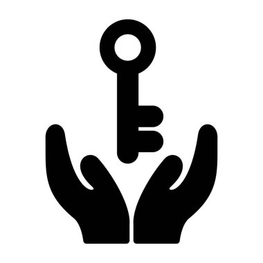 Anahtar simgesi vektör illüstrasyonu