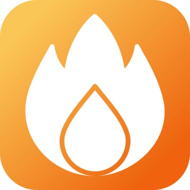 alev simgesi dijital turuncu bırak