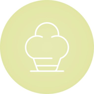 Bir cupcake simgesinin vektör illüstrasyonu