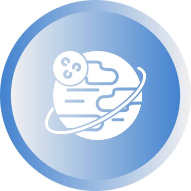 Gezegen simgesi, ağ basit illüstrasyon