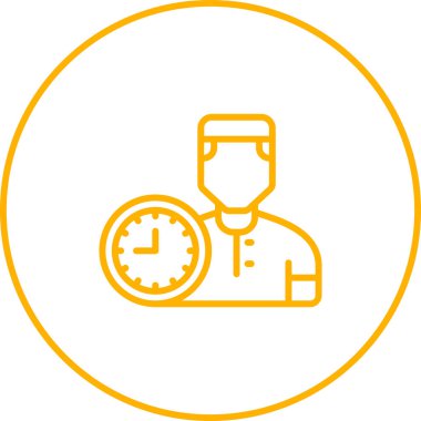 Alarm saat simgesi vektör illüstrasyonu