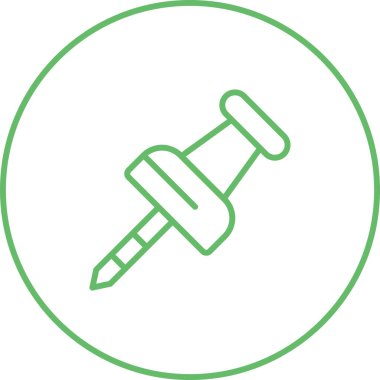 Pushpin web simgesi vektör illüstrasyonu